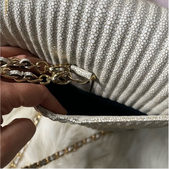 Henri Bendel No 7 Stringray Silver Convertible Backpack - Picture 7 of 11